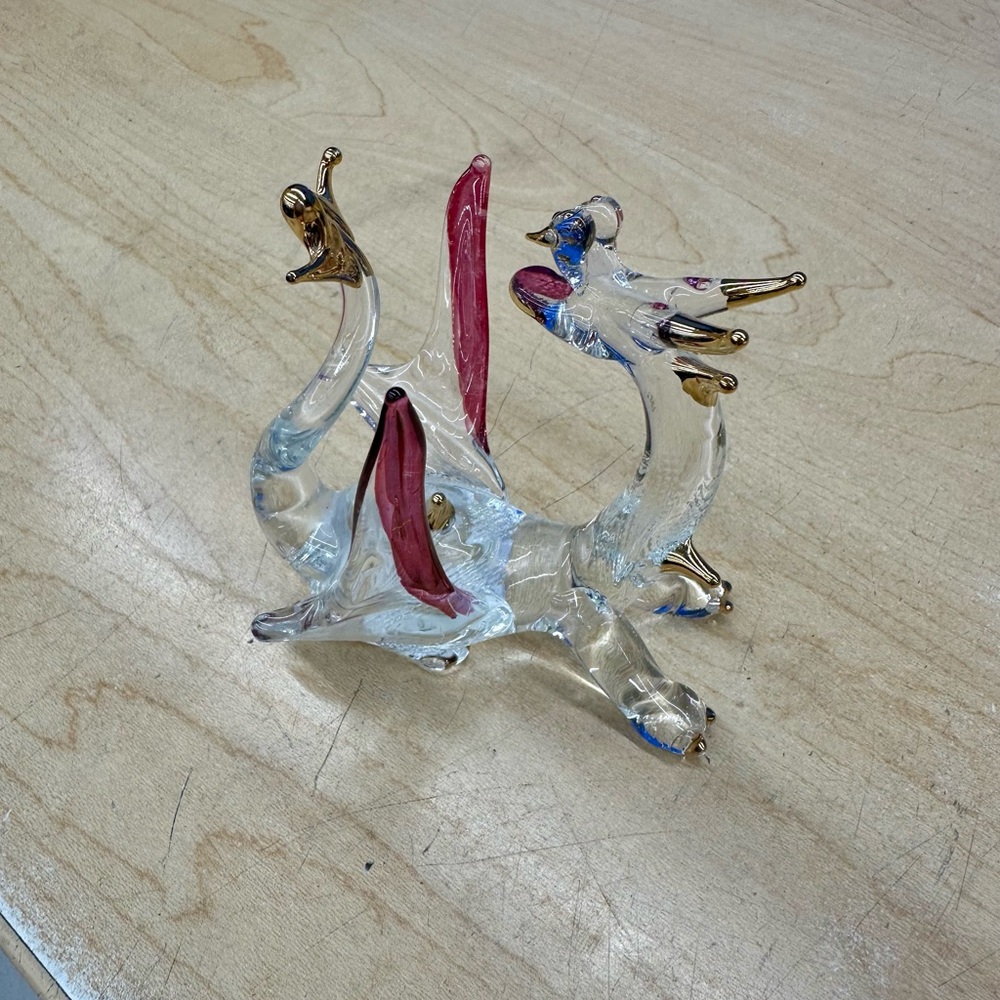 🎁SALE🎁 Vintage Hand Blown Dragon Glass Sculpture Figure - Picture 5 of 5